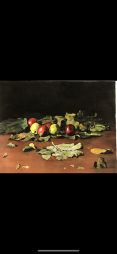 kopie van 'Appel en bladeren' van Ilya Repin